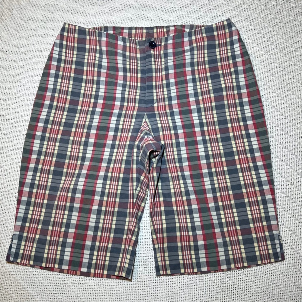 Vintage Ralph-Ralph Lauren Plaid Bermuda Shorts Preppy Y2K Knee Shorts Size 2